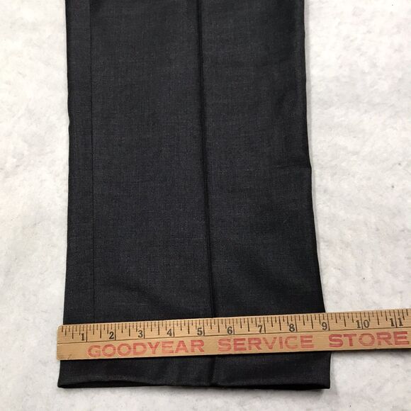 CORNELIANI Forro Pants Men Black 54(36x32) 100% Pure Virgin Wool Cuffed Dress - Picture 10 of 15